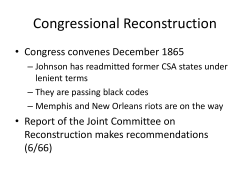 Congressional Reconstruction