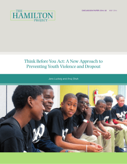Think Before You Act: A New Approach to Preventing Youth