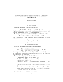 PARTIAL FRACTION DECOMPOSITION: AHLFORS - Math-UMN