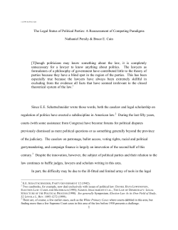The Legal Status of Political Parties