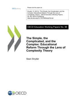 The Simple, the Complicated, and the Complex