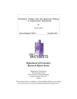 Professor Fisher and the Quantity Theory