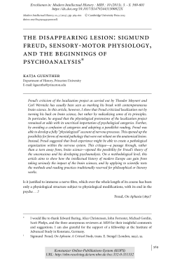 The Disappearing Lesion : Sigmund Freud