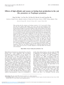Effects of high altitude and season on fasting heat production in the