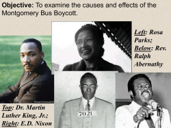 Objective: To examine the causes and effects of the Montgomery