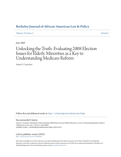 Unlocking the Truth: Evaluating 2008 Election Issues for Elderly