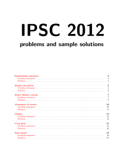 solution booklet - Internet Problem Solving Contest