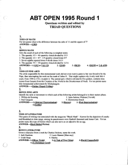 eCopy, Inc. - Collegiate Quiz Bowl Packet
