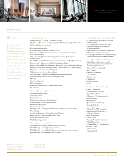 Fact Sheet - Park Hyatt Chicago