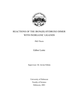 REACTIONS OF THE IRON(III) HYDROXO DIMER WITH