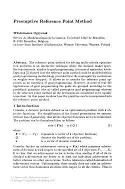 Preemptive Reference Point Method