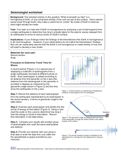 Seismologist worksheet
