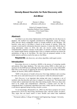 Density-Based Heuristic for Rule Discovery with Ant