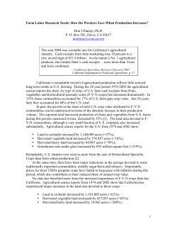 1 Farm Labor Research Needs: How Do Workers Fare When