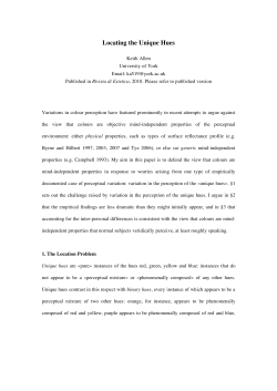 Locating the Unique Hues - User Web Areas at the University of York