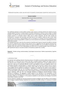 Problem solving: How can we help students overcome cognitive