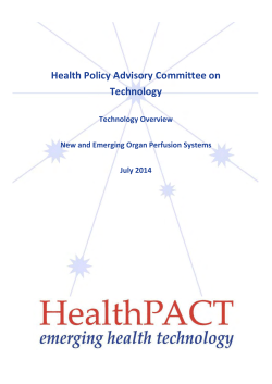 New and emerging organ perfusion systems