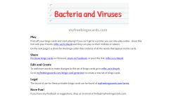 Bacteria and Viruses - MyFreeBingoCards.com