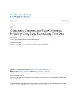 Quantitative Comparison of Plant Community Hydrology Using
