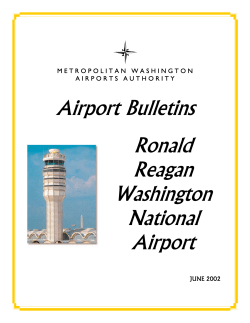 Airport Bulletins Ronald Reagan Washington National Airport
