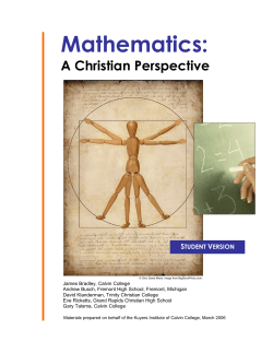 Mathematics - Calvin College