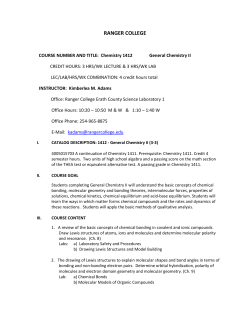CHEM 1412 - Ranger College