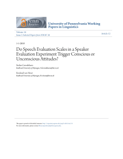 Do Speech Evaluation Scales in a Speaker Evaluation Experiment