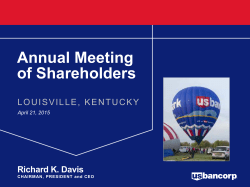 2015 Annual Meeting Slide Presentation