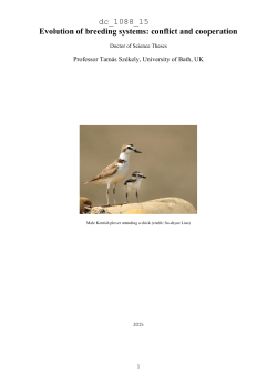 Evolution of breeding systems: conflict and cooperation - REAL-d
