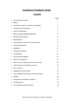 Conference President`s Guide