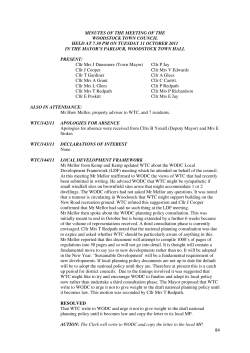 84 MINUTES OF THE MEETING OF THE WOODSTOCK TOWN