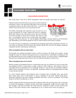 challenging assumptions