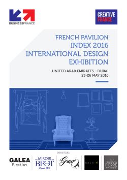 Catalogue French pavilion INDEX 2016