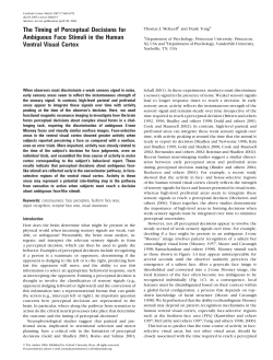 The Timing of Perceptual Decisions for Ambiguous Face Stimuli in