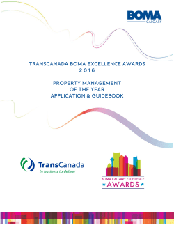 TRANSCANADA BOMA EXCELLENCE AWARDS 2 0 1 6