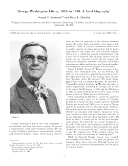George Washington Litton, 1910 to 1989: A brief biography1