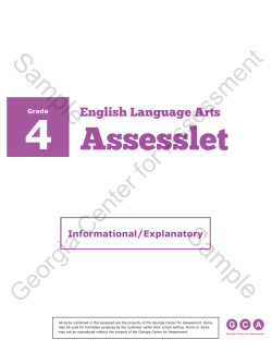 Sample Sample - Georgia Center for Assessment