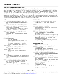 LaVida Equipment List - First Community Church