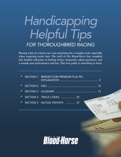 Handicapping Helpful Tips