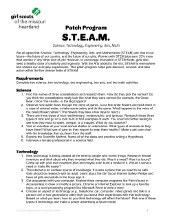 Patch Program STEAM - Girl Scouts of the Missouri Heartland