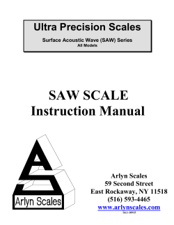 SAW Scale Full Calibration