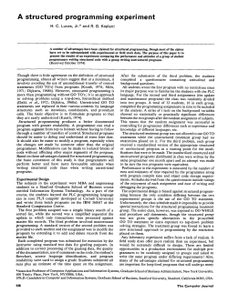 A structured programming experiment