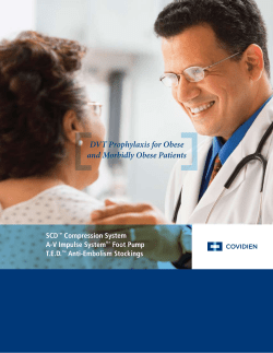 DVT Prophylaxis for Obese and Morbidly Obese Patients