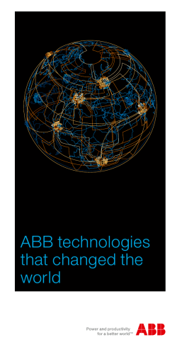 ABB technologies that changed the world