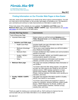 Finding Information on Our Provider Web Pages is