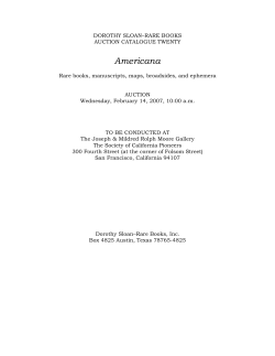 Americana - Dorothy Sloan&ndash;Rare Books