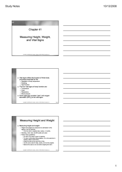 Chapter_041 Measuring Heigt, Weigt and Vital Signs