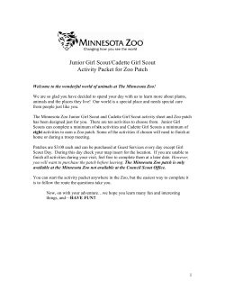 Junior Cadette Activity Packet 2016