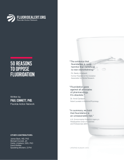 50 reasons to oppose fluoridation