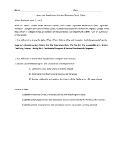 Acts and Reactions Study Guide When